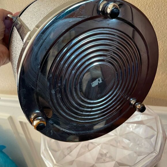 Vintage MCM Starburst Silver Metal Atomic Ice Bucket - Picture 11 of 16